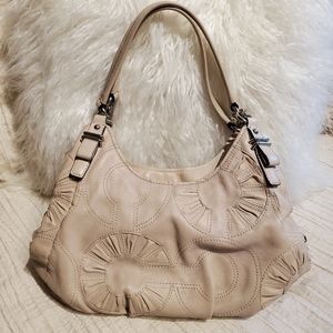 Coach cream leather hobo